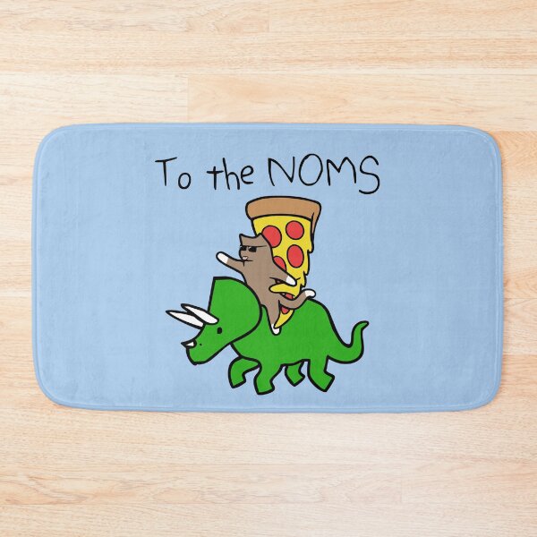 Item preview, To The Noms! (Cat And Pizza Riding Triceratops) designed and sold by jezkemp.