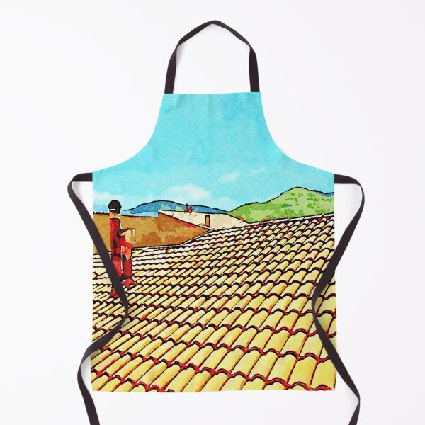 Item preview, Roof with red chimney and mountains designed and sold by Giuseppe Cocco.