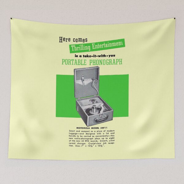 Item preview, MOTOROLA PORTABLE PHONOGRAPH ADVERT designed and sold by ThrowbackAds.