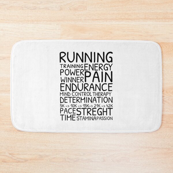 Item preview, Running word cloud, training motivation designed and sold by Minimalist Quotes and Sayings.