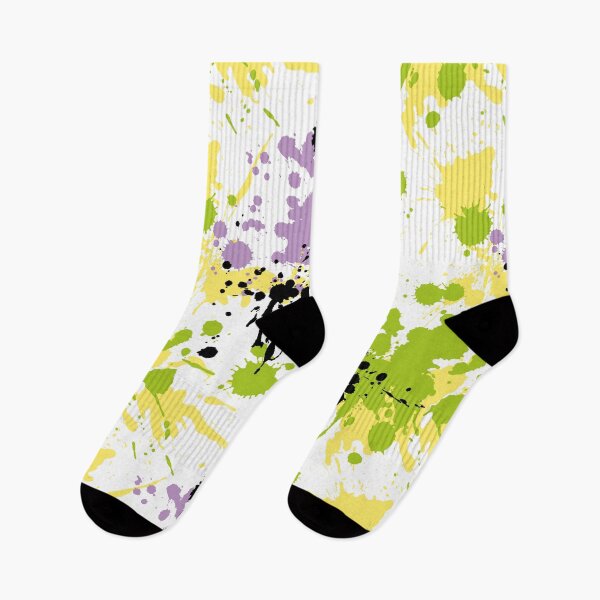 Item preview, A seamless pattern with green, black and lilac blots on a white background designed and sold by Olena Ambrosova.