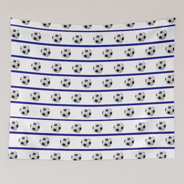 Item preview, Football White & Blue - FOOT0011 designed and sold by 3-Starfish.