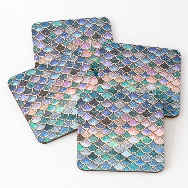 Item preview, Blue And Pink Mystic Mermaid Scales designed and sold by MysticMarble.