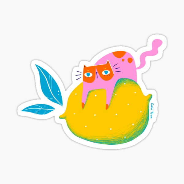 Lemonade Cat Sticker