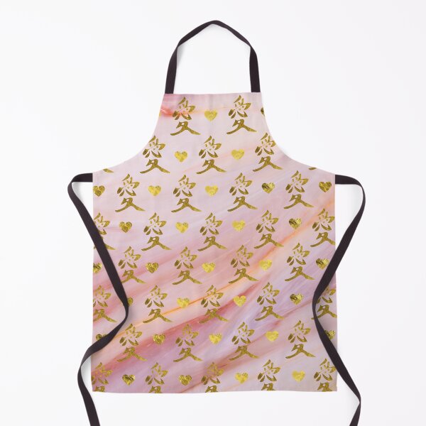 Item preview, Gold Chinese Love symbol on rose marble designed and sold by Nartissima.