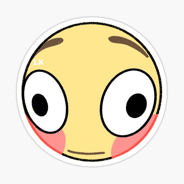 Embarrassed Emoji Stickers Redbubble - cursed emoji roblox decal