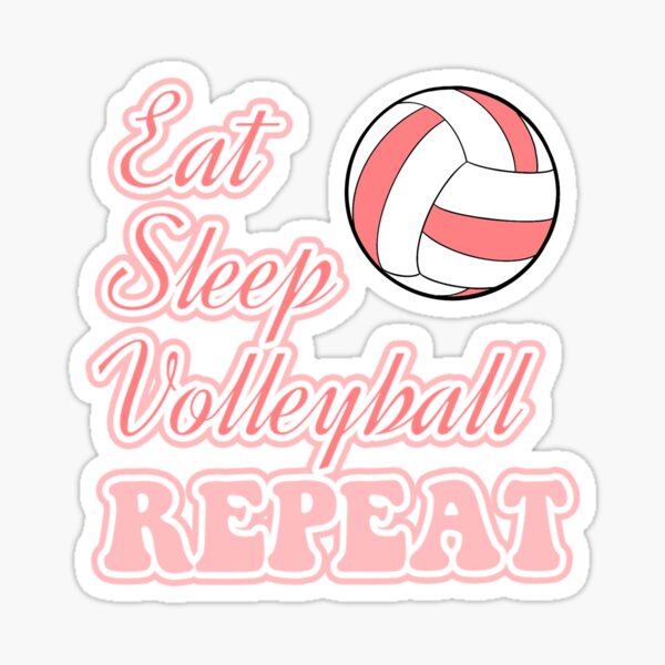 Vista previa del artículo con la obra «Eat Sleep Volleyball Repeat», diseñado y vendido por nina-r.