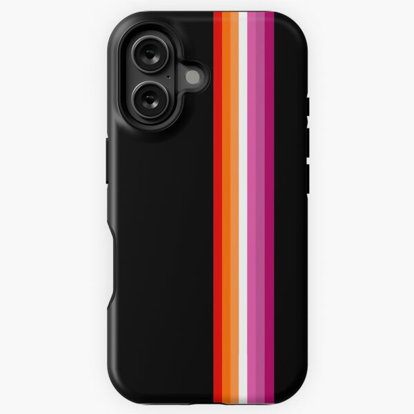 Item preview, Sunset lesbian flag with thin vertical stripes designed and sold by coolstories.
