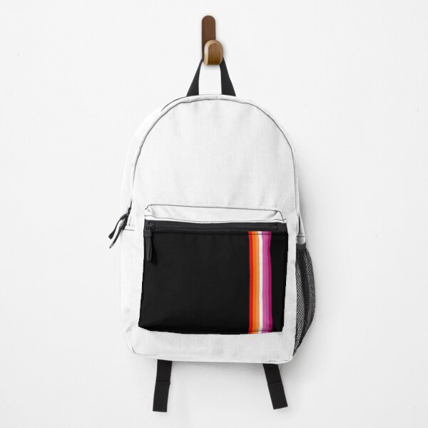 Item preview, Sunset lesbian flag with thin vertical stripes designed and sold by coolstories.