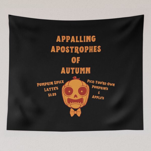 Item preview, Appalling apostrophes of autumn pumpkin bow tie orange designed and sold by GrammarDance.