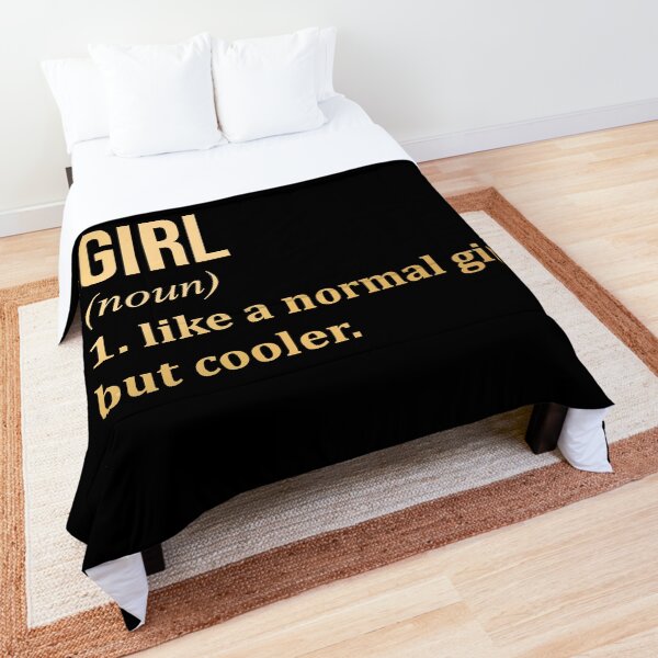 Biology Girl Funny Saying in Gold Comforter