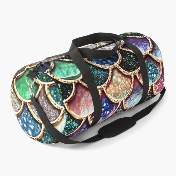 Item preview, Copper Green Gold and Pink Sparkle Faux Glitter Mermaid Scales designed and sold by UtArt.