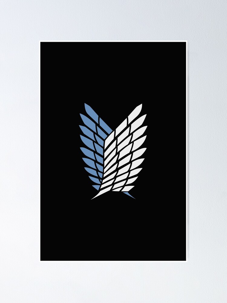 Attack On Titan Logo Anime Poster For Sale By Maxgraphic Redbubble