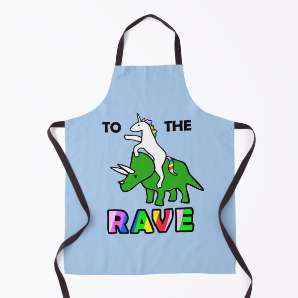 Item preview, To The Rave! (Unicorn Riding Triceratops) designed and sold by jezkemp.