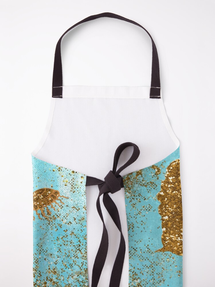 Alternate view of Always be a mermaid- Gold Glitter Mermaid and Typography on Sea Foam Apron