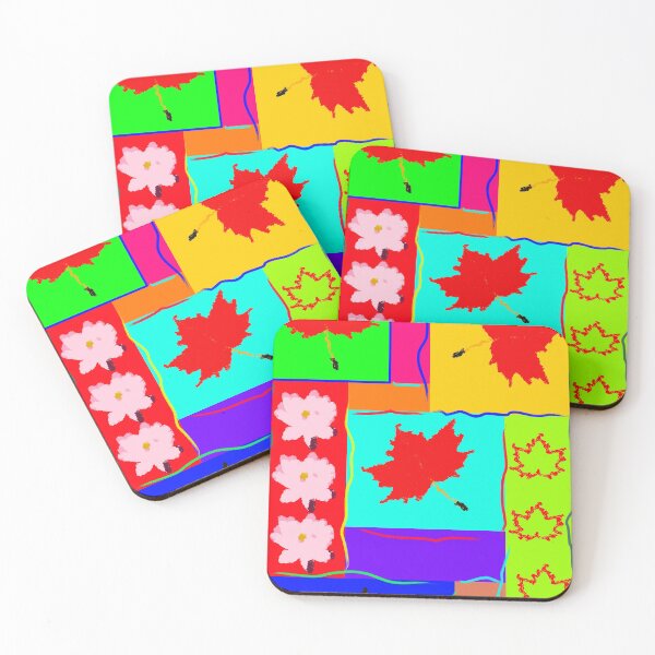Item preview, Colorful leaves with flowers designed and sold by Harinko.
