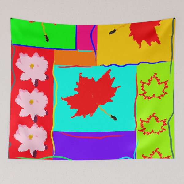 Item preview, Colorful leaves with flowers designed and sold by Harinko.