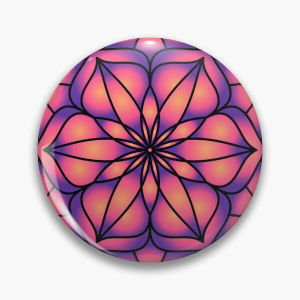 Item preview, Modern Colorful Mandala Pattern Unique Purple Pink Orange designed and sold by TopplundDesigns.