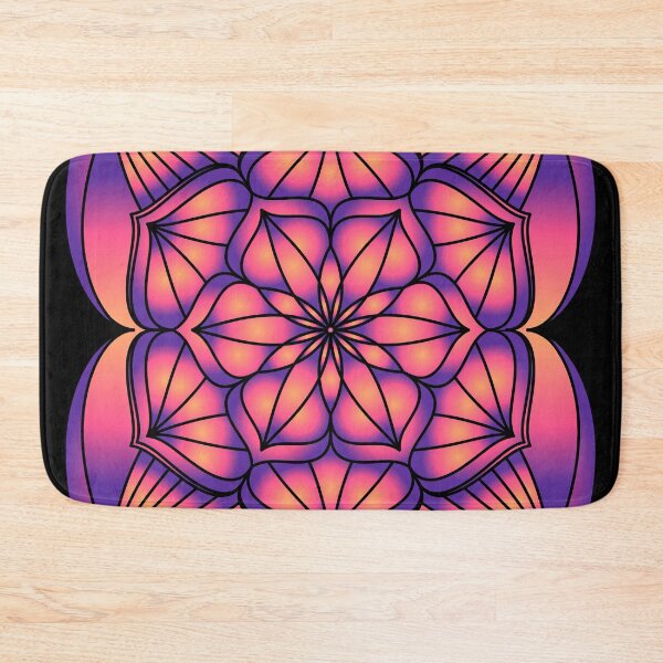 Item preview, Modern Colorful Mandala Pattern Unique Purple Pink Orange designed and sold by TopplundDesigns.
