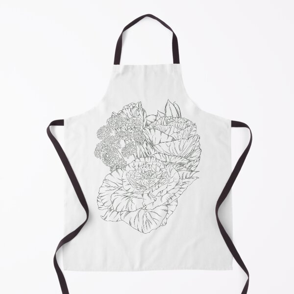 Item preview, Monochrome Cabbage rose bouquet - white designed and sold by heydaydesign.
