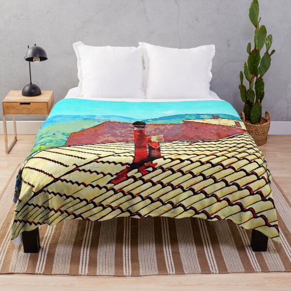 Item preview, Roof with red chimney and mountains designed and sold by Giuseppe Cocco.