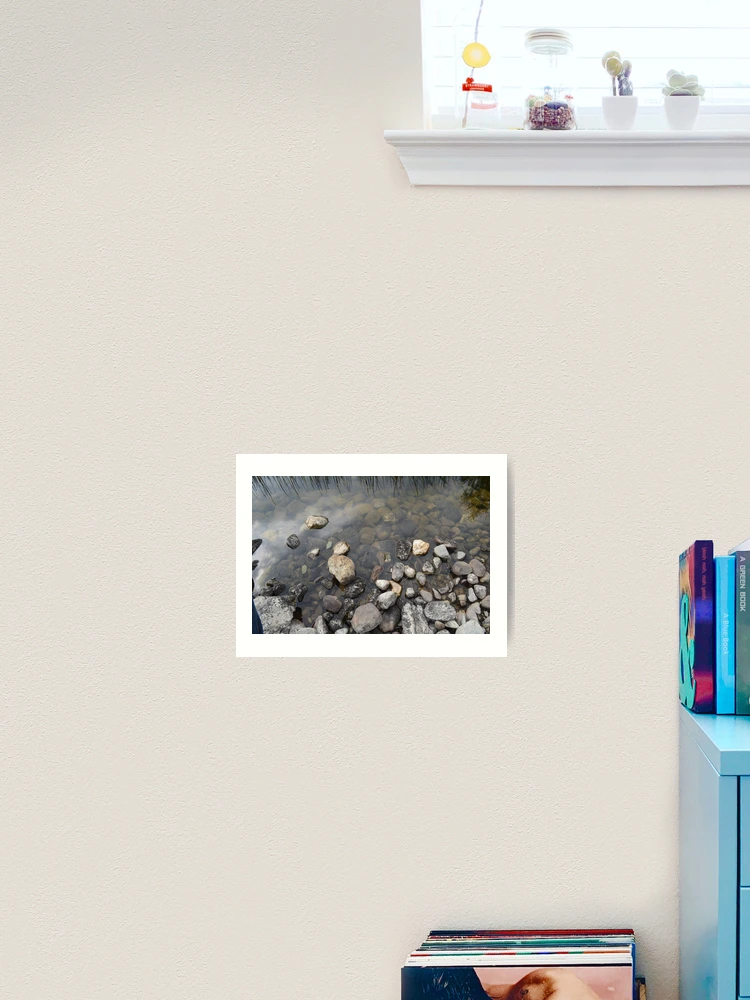 Thumbnail 2 of 3, Art Print, Calm Riverside Rocks designed and sold by parest.