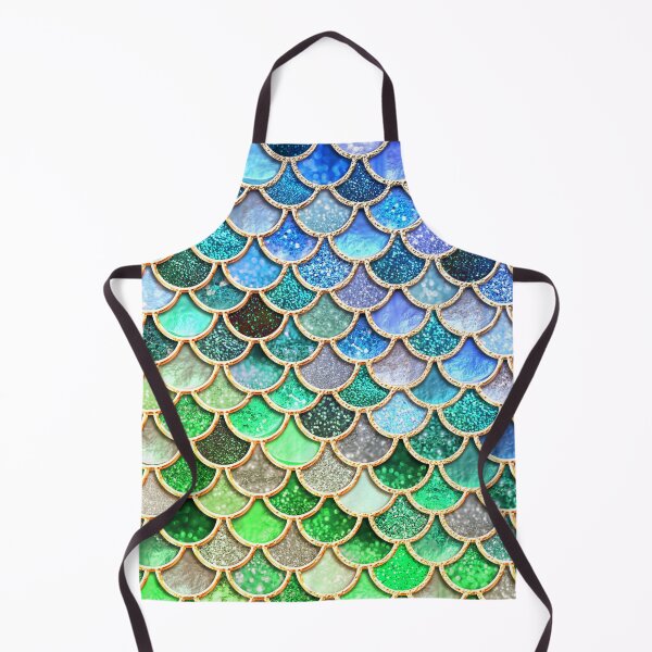 Item preview, Green and Blue Sparkle Faux Glitter Mermaid Scales designed and sold by UtArt.