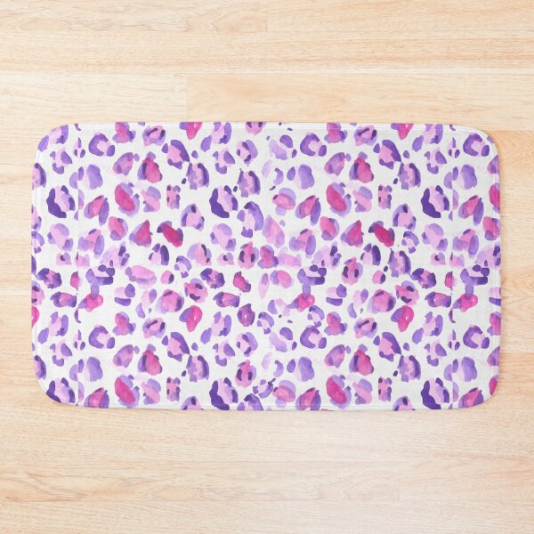 Aperçu de l'œuvre Purple Watercolor Leopard Print créée et vendue par Rainbows Galore.