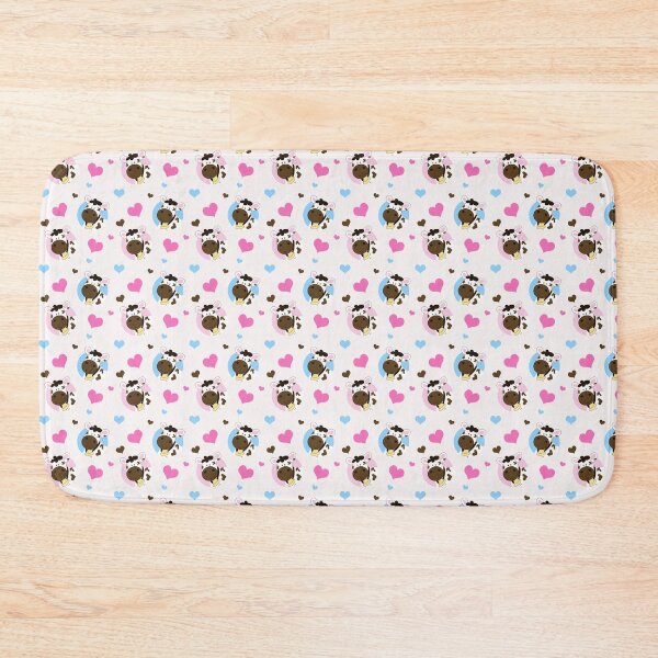 Item preview, Cute Cow Pattern Pink and Blue Hearts / I love Cows designed and sold by Art by Jess.