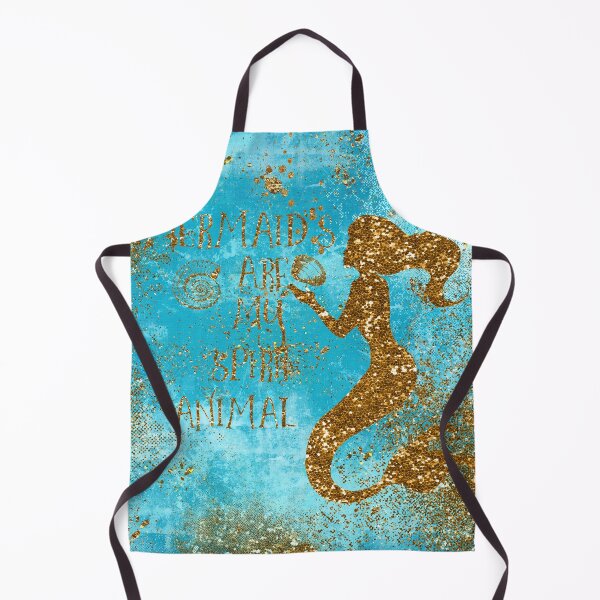 Item preview, Mermaids are my spirit animal- Gold Glitter Typography on Teal Texture designed and sold by UtArt.