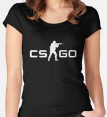 CSGO - White Women's Fitted Scoop T-Shirt