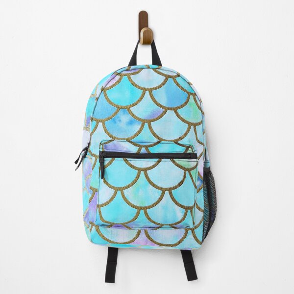 Item preview, Teal and Blue Watercolor Faux Glitter Mermaid Scales designed and sold by UtArt.