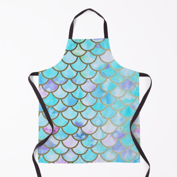 Item preview, Teal and Blue Watercolor Faux Glitter Mermaid Scales designed and sold by UtArt.