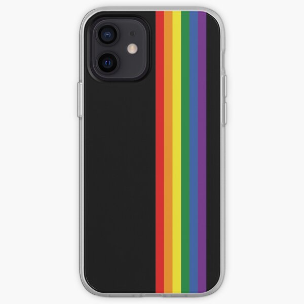 Rainbow on Black iPhone Soft Case