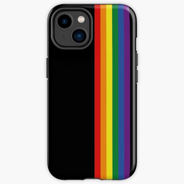 Rainbow on Black  iPhone Tough Case