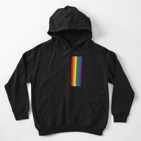Discover Rainbow on Black  Kid Pullover Hoodie