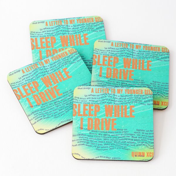 Item preview, Sleep While I Drive - Quinn XCII (ft. Ashe) typographic designed and sold by hilariffic.