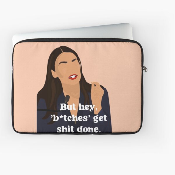 AOC feminist quote Laptop Sleeve