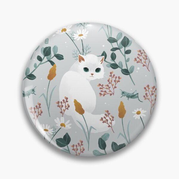 Item preview, Cat in the meadow pattern designed and sold by freeminds.