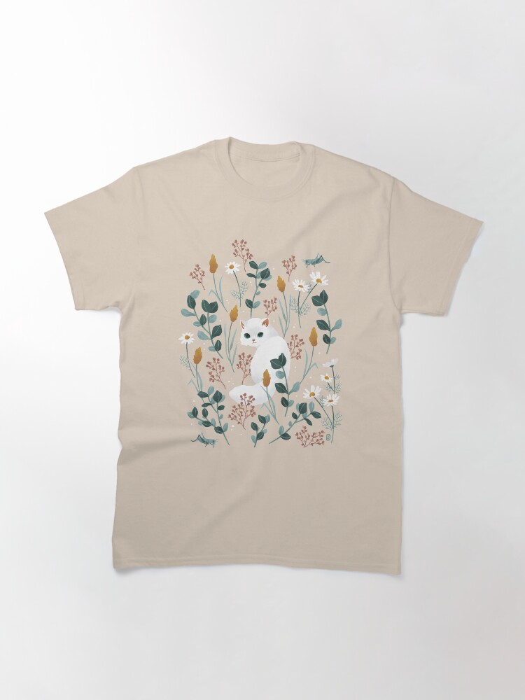 Alternate view of Cat in the meadow pattern Classic T-Shirt