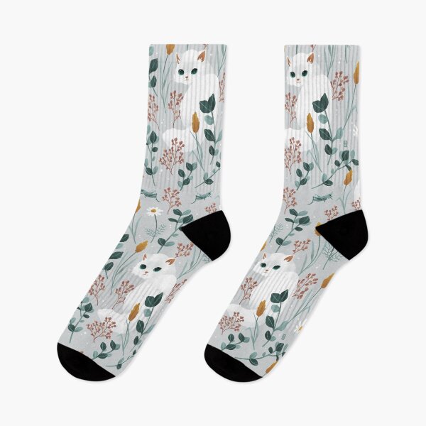 Item preview, Cat in the meadow pattern designed and sold by freeminds.