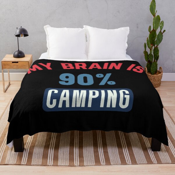 Item preview, My brain is 90% camping designed and sold by bumperapparels.
