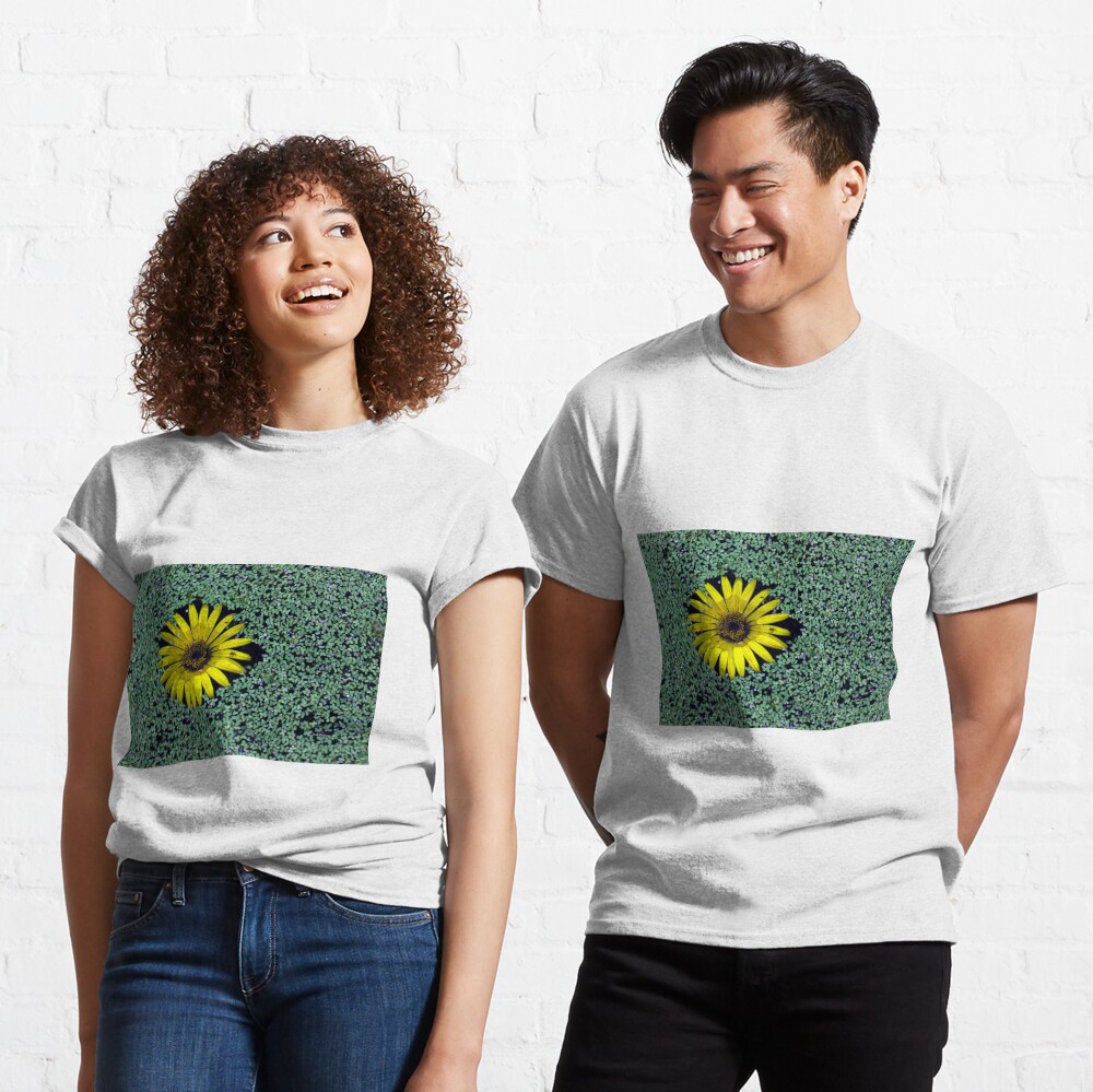 Yellow Flower in Duckweed with Three Little BUGS Classic T-Shirt