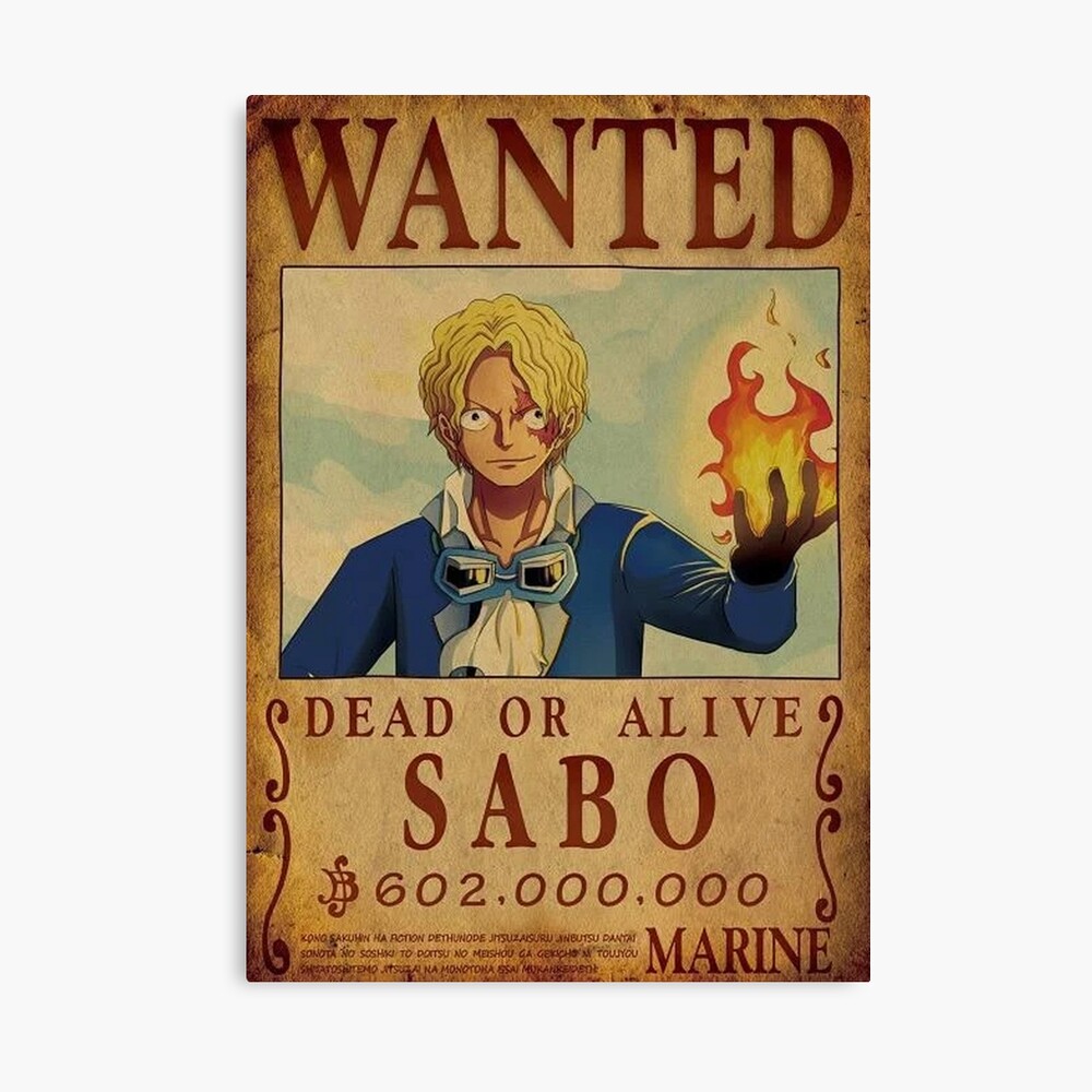 Sabo One Piece Wanted Poster By Jstorepro Redbubble