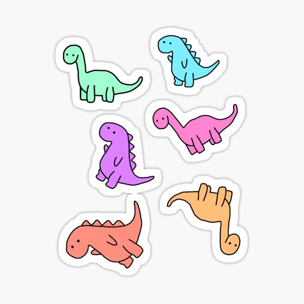 Vista previa del artículo con la obra «Paquete de dinosaurios», diseñado y vendido por mayafoleyy.