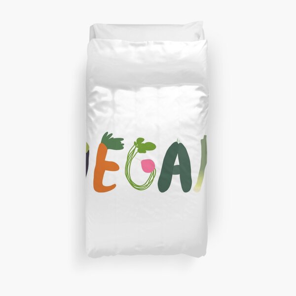 Vegan Art Print Duvet Cover