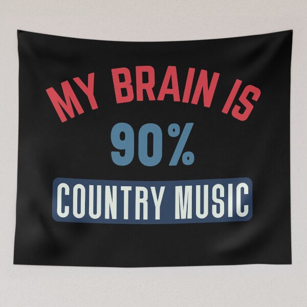 Item preview, My brain is 90% country music designed and sold by bumperapparels.