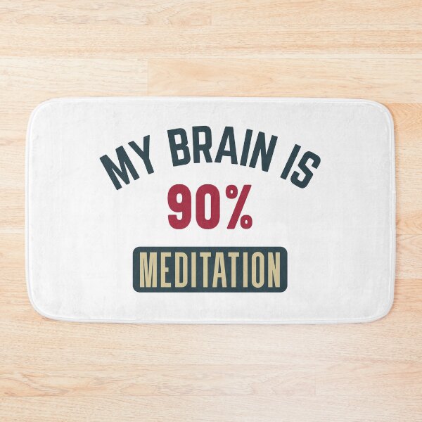 Item preview, My brain is 90% meditation (full) designed and sold by bumperapparels.
