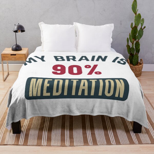 Item preview, My brain is 90% meditation (full) designed and sold by bumperapparels.