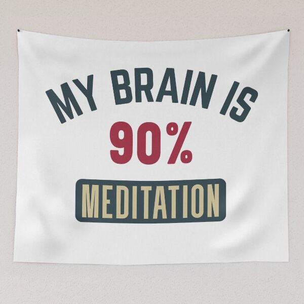 Item preview, My brain is 90% meditation (full) designed and sold by bumperapparels.